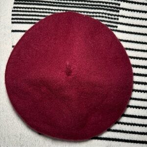 Vintage Wool Burgundy Beret